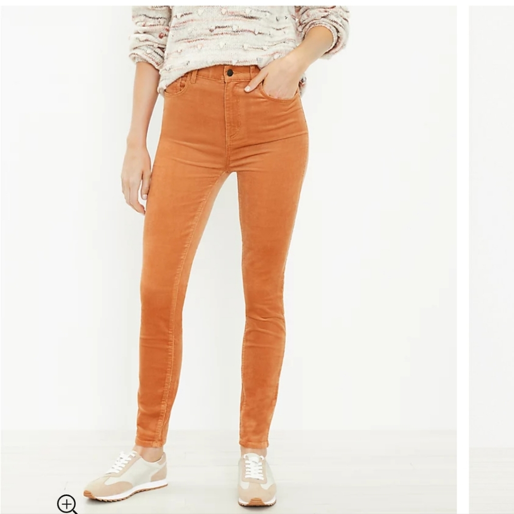 LOFT High Rise Skinny corduroy pants